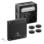 A-Box Pro 060-6²/SW Kopplingsdosa med plint 127x127mm IP66 Svart