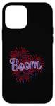 Coque pour iPhone 12 mini Drapeau américain américain amusant du 4 juillet avec feu d'artifice