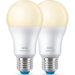 Wiz E27 standardlampa, varm vit, 2 st