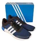 Adidas Neo City Racer Trainers Blue Black White Size Mens Uk 9 Eu 43 New In Box