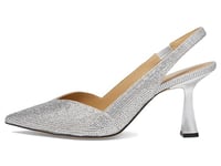 Michael Kors Women's Chelsea Sling Heeled Shoe, Silver, 5.5 UK