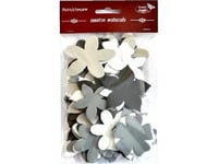 Svarta Och Grå Vita Blommor 60St