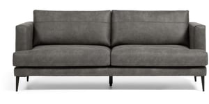 Tanya, 2-personers sofa, Stof by Kave Home (H: 77 cm. x B: 183 cm. x L: 87 cm., Sort)