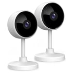 1X(Indoor Security Camera, 1080P Baby Monitor Camera with Phone App, WiFi Ire