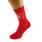 You're Just Write for Me Valentines Red Mens Socks UK size 5-12 - X6N324