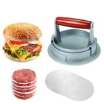 Burger Patty Press, FantasyDay Non-Stick Aluminum Stuffed Hamburger Maker Set with 100 Free Wax Patty Papers - Meat Press Kit Kitchen Baking Mould Patty Maker for Outdoor Grill, Picnic, BBQ, Party #4