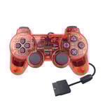 Handkontroll Playstation 2 Transparent/Röd (2-Pack)