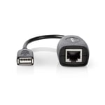 Nedis Aktiv USB-kabel | USB 1.1 | USB-A Han | RJ45 Hun | 12 Mbps | 0.20 m | Rund | Nikkel belagt | PVC | Kobber | Boks