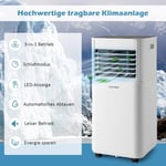 4 i 1 mobil luftkonditionering 9000 BTU kyl- och ventilations- och avfuktande luftkonditionering med svart lock 16?-32?