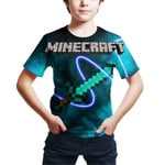 Minecraft Gamer T-shirts Barn T-shirt med korta ärmar för pojkar och flickor 2# A 9-10 år = EU 134-140