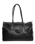 Nord Leather Hipster skinn weekend bag 40 liter Svart