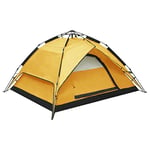 vidaXL Pop Up Camping Tent 2-3 People 240 x 210 x 140 cm Yellow