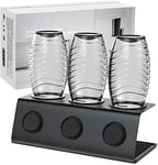 Aihomego Stainless Steel Bottle Holder Compatible with Sodastream 3 ER - Drip Rack for Sodastream Crystal and Emil Bottles