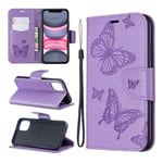Apple Butterfly iPhone 11 fodral - Lila