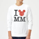 Disney Mickey Mouse I Heart MM Sweatshirt - White - L - White