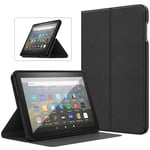 Dadanism Smart Case Fit All-New Kindle Fire HD 8 Tablet(10th Generation 2020 Release) and Fire HD 8 Plus 2020 Slim Folio Shockproof Smart Hard Cover Case, Multi-Angles Stand - Denim Charcoal Black
