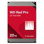WD Red Pro 20TB NAS 3.5" Internal Hard Drive - 7200 RPM Class, SATA 6 Gb/s, CMR, 512MB Cache, 5 Year Warranty