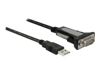 Delock - Usb / Seriell Kabel - Usb (Hane) Till Rs-232 (Hane) - 4 M - Tumskruvar - Svart