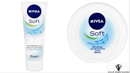 Nivea Soft Refreshingly Moisturising Cream 75ml,200ml Or 300ml