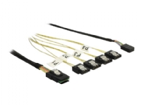 Delock - Intern SAS-kabel - SAS 6Gbit/s - mini-SAS (SFF-8087) till SATA, sidoband - 1 m