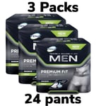 TENA Men Premium Fit Protective Underwear Level 4 Large 3 Packs of 8 Pants