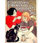 Steinlen Company French Chocolate Tea Cat Advert Art Print Canvas Premium Wall Decor Poster Mural