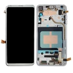 (#94) For Lg V30 Lcd Screen And Digitizer Full Assembly With Frame(Silver)
