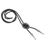 ädelsten oval bolo bola slips rodeo cowboy pu läder slips antik silver
