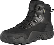 FREE SOLDIER Mens Military Boots mid-top Combat Tactical Boots Lace Up All Terrain Shoes for Hiking, Hunting, Working, Walking, Climbing(Black,40EU)