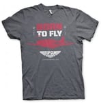 Hybris Top Gun - Born To Fly T-Shirt (S,DarkHeather)