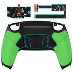 eXtremeRate Green Rubberized Grip Programable RISE4 Remap Kit for ps5 Controller BDM-010 BDM-020, Upgrade Board & Redesigned Back Shell & 4 Back Buttons - Without Controller