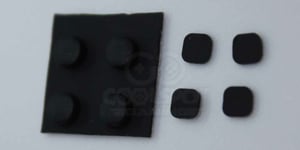 New 3DS XL Rubber Replacement Screw and Feet Covers - Dark Grey - UK Dispatch