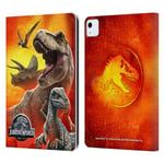 Head Case Designs Officially Licensed Jurassic World Dinosaurs Key Art Leather Book Wallet Case Cover Compatible With Apple iPad Air (2020)
