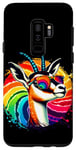 Coque pour Galaxy S9+ Lunettes de soleil cool Tie Dye Gazelle Illustration Art graphique