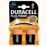 Duracell Plus MN1604 Battery Alkaline 9V Ref 75051888 [Pack 2]