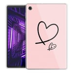 Yoedge Case Compatible for Lenovo Tab M10 FHD Plus-Cover Silicone Soft Clear with Design Print Cute Pattern Antiurto Shockproof Back Protective Tablet Cases for Lenovo Tab M10 FHD Plus, Heart