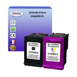 T3AZUR - 1+1 Cartouches d'encre compatibles remplace HP 304 304XL Noir+Couleur pour HP Deskjet 3732, 3733, 3735, 3750