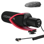 Camera Microphone Comica CVM-V30 PRO Shotgun Video Microphone with 3.5mm Interface,Interview VideoMic for Canon Nikon Sony Panasonic Fuji Olympus DSLR Camcorder for Youtube Vlogging Facebook(RED)