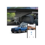 FITCAMX Integrert 4K Dashcam (foran+bak) Skoda Kodiaq (2017 - 2022) "8677" Sort