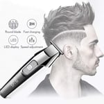 ZHAOW Hair Clippers, Home Use Adult Child Electric Barber Scissors USB Rechargeable LED Display Waterproof Haircut Hairdresser's Hair Clipper Set Hair Clippers (Color : A)