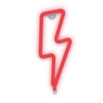 Forever Light Neon LED Light Bolt, battery + USB FLNEO6, Red