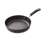 Tower T900113 Precision 24cm Non-Stick Forged Aluminium Frying Pan Diamond Coating, Soft Grip Handle, Black