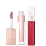 Maybelline Lifter Gloss and Superstay Matte Ink Lipstick Bundle (Various Shades) - 20 Pioneer