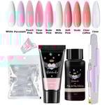 Gelenaglar- Poly Gel Nails Kit Clear