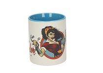 SD Toys Tasse avec motif Wonder Woman chaîne, céramique, blanc et bleu, 10 x 14 x 12 cm