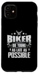 Coque pour iPhone 11 Matrice de découpe Biker Young Late Vintage Motorcycle Club Amateur