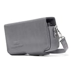 MegaGear MG1206 Leather Camera Case with Strap Compatible with Sony Cyber-shot DSC-RX100 VII, ZV-1, DSC-RX100 VI, DSC-RX100 V, DSC-RX100 IV, DSC-RX100 III, DSC-RX100 II - Grey, 5.4 cm*8.1 cm*12.6 cm