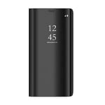 Smart Clear View fodral för Samsung Galaxy S22 Ultra svart - TheMobileStore Galaxy S22 Ultra tillbehör