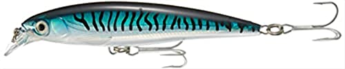 Rapala X-Rap Saltwater Lure with Two No. 3 Hooks, 1.2-1.8 m Swimming Depth, 10 cm Size, Silver Blue Mackerel