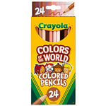 CRAYOLA Colours of The World - Kit de 24 Crayons de Couleurs en Bois, Assortiment Couleurs de Peaux à Travers le Monde - Âge Conseillé: à Partir de 3 Ans